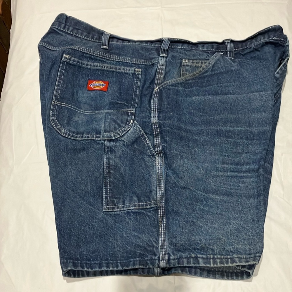 EUC Sz 40 Dickies denim blue jeans carpenter shorts ‘jorts’ 5” inseam